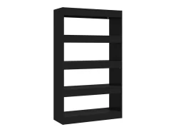Estantería/divisor madera de ingeniería negro 80x30x135 cm