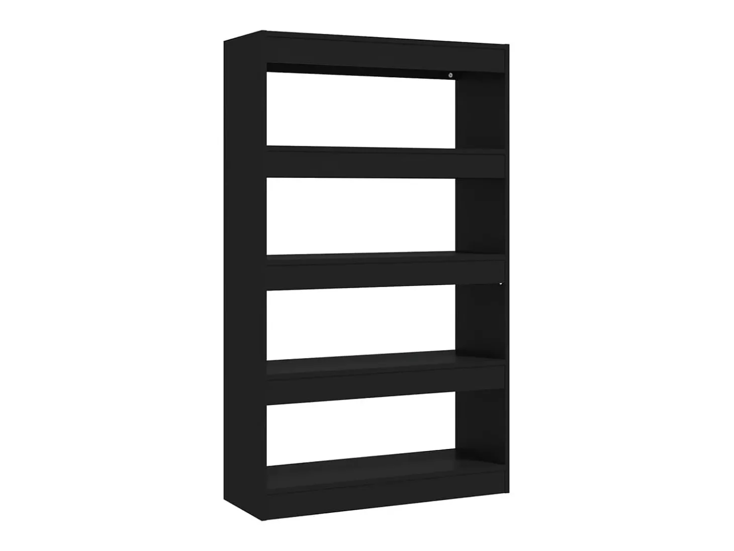 Estantería/divisor madera de ingeniería negro 80x30x135 cm