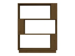 Estantería/divisor madera de pino marrón miel 80x25x101 cm