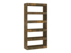 Estantería/divisor madera ingeniería roble ahumado 80x30x166 cm