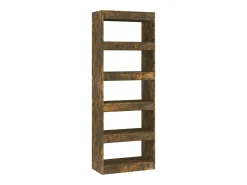 Estantería/divisor madera ingeniería roble ahumado 60x30x166 cm