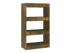 Estantería/divisor madera ingeniería roble ahumado 60x30x103 cm