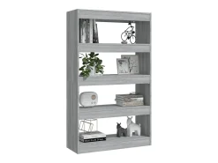 Estantería/divisor madera ingeniería gris Sonoma 80x30x135 cm