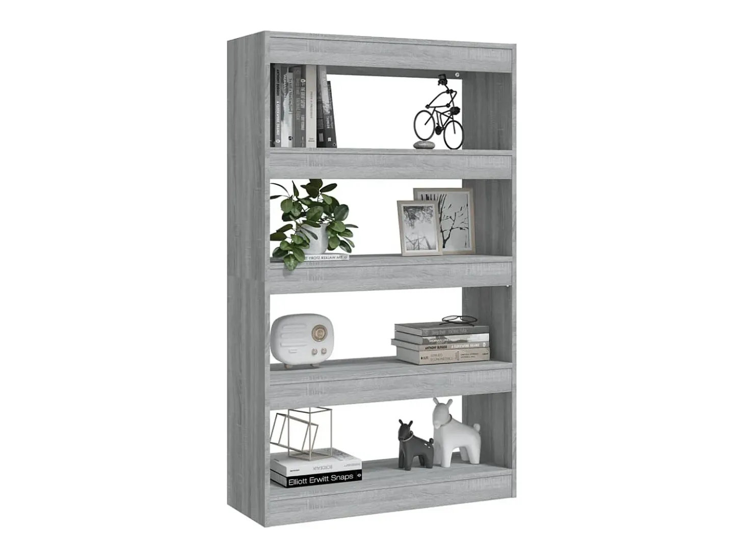Estantería/divisor madera ingeniería gris Sonoma 80x30x135 cm