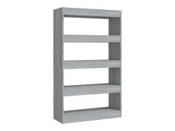 Estantería/divisor madera ingeniería gris Sonoma 80x30x135 cm