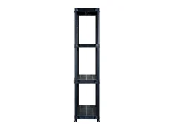 Estanterías almacenaje 4 niveles plástico negro 244x30,5x130 cm ES806174