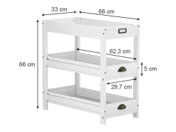 Estanterías de almacenamiento blanco 33x66x66 legum