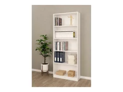 Estanteria cinco baldas Tokio acabado blanco artik 201 cm(alto)80 cm(ancho)28 cm(fondo) .