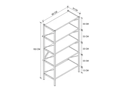 Estanteria De Metal 5 Niveles 160X66X34 Safir