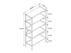 Estanteria De Metal 5 Niveles 160X66X34 Safir