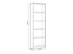 Estanteria seis baldas Children en verde 180 cm(alto)52 cm(ancho)25 cm(fondo). .