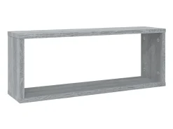 Estantes cúbicos de pared 6 uds madera gris Sonoma 60x15x23 cm ES19788