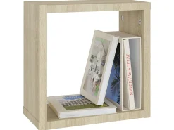 Estantes cubo de pared 2 unidades roble Sonoma 30x15x30 cm ES54424