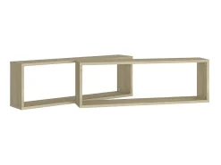 Estantes cubos de pared 2 uds contrachapada roble 80x15x26,5 cm ES59166