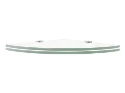 Estantes de esquina 2 uds con soportes cromados vidrio 35x35 cm ES402161