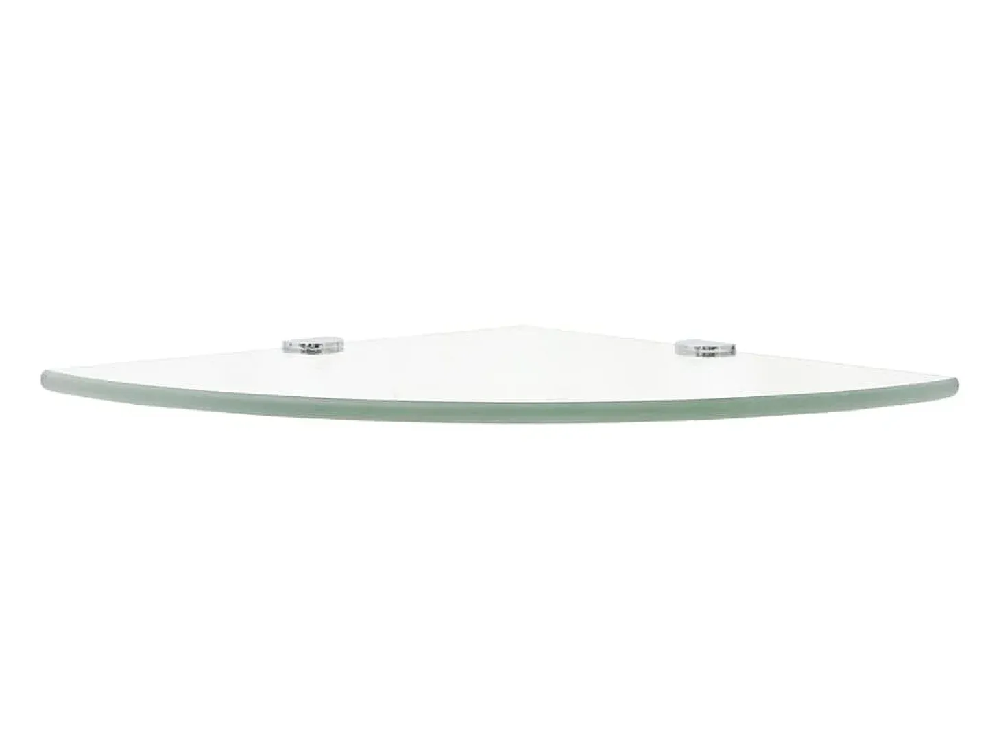 Estantes de esquina 2 uds con soportes cromados vidrio 35x35 cm ES402161
