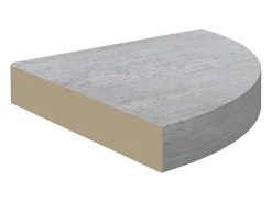 Estantes de esquina de pared 4 piezas Gris hormigón 25x25x3,8 cm MDF