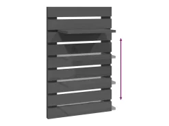 Estantes de noche de pared de madera maciza de pino gris (2 unidades)