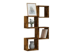 Estantes de pared 4 piezas Marrón 26 x 15 x 26 cm Madera de ingeniería