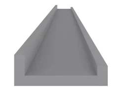 Estantes de pared 4 piezas Gris 115x9x3 cm