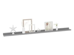 Estantes de pared 4 piezas Gris 115x9x3 cm