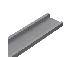 Estantes de pared 4 piezas Gris 115x9x3 cm