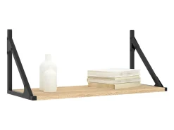 Estantes de pared 2 piezas roble sonoma 60x25x25,5 cm
