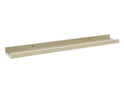 Estantes de pared 4 piezas blanco y roble sonoma 60x9x3 cm