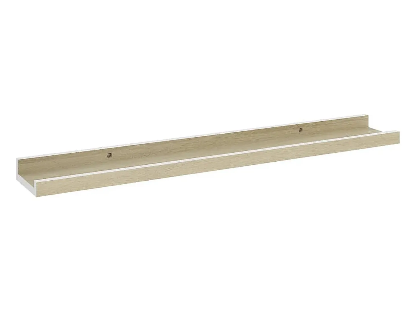 Estantes de pared 4 piezas blanco y roble sonoma 60x9x3 cm