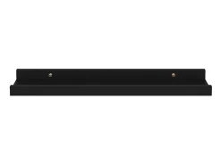 Estantes de pared 4 piezas Negro 40x9x3 cm