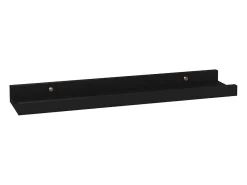 Estantes de pared 4 piezas Negro 40x9x3 cm