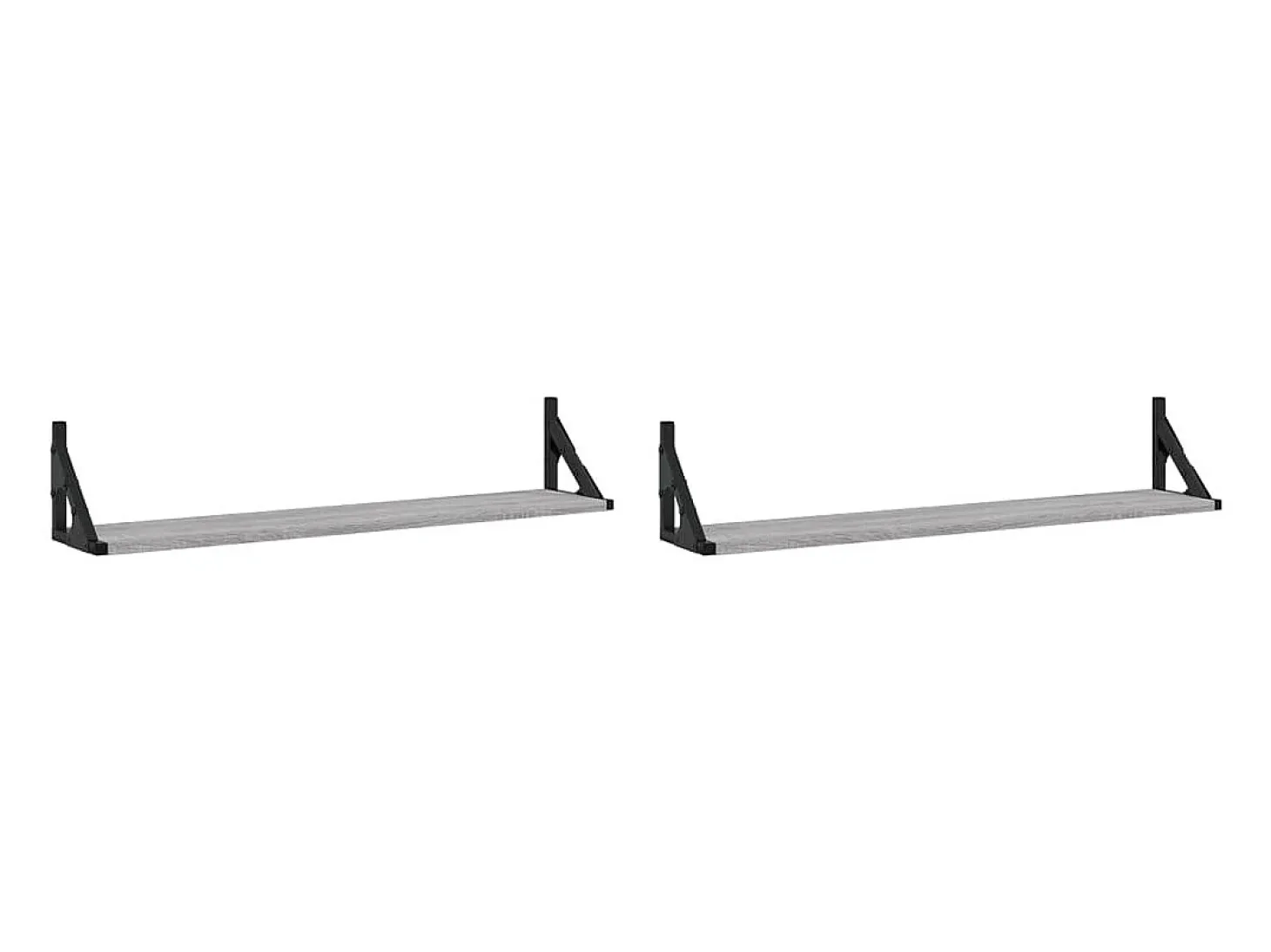 Estantes de pared 2 piezas Sonoma gris 80x15x15,5 cm Madera de ingeniería