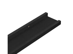 Estantes de pared 4 piezas Negro 100x9x3 cm