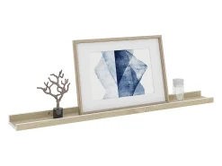 Estantes de pared 2 piezas blanco y roble sonoma 80x9x3 cm