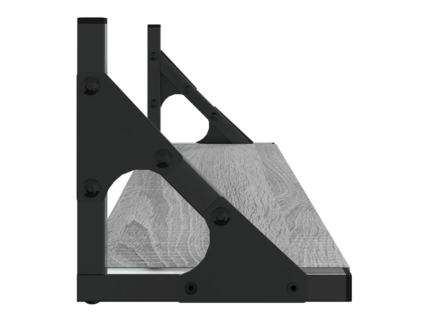 Estantes de pared 2 piezas gris sonoma 60x15x15,5 cm