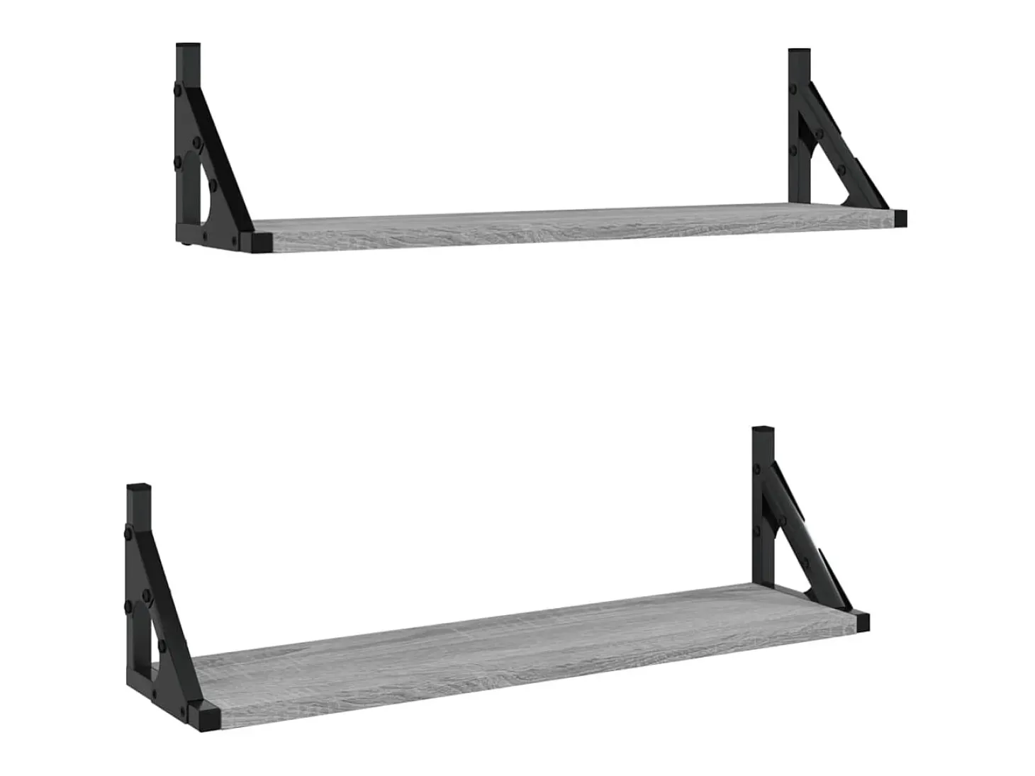 Estantes de pared 2 piezas gris sonoma 60x15x15,5 cm