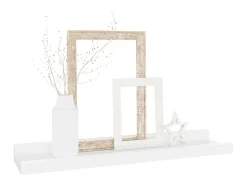 Estantes de pared 4 piezas Blanco 40x9x3 cm