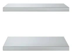 Estantes de pared 2 uds acero inoxidable plateado 50x40x3 cm ES188184