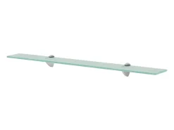 Estantes de pared 2 uds Cristal 80x20 cm 8 mm