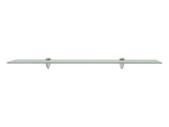 Estantes de pared 2 uds Cristal 80x10 cm 8 mm