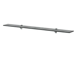 Estantes de pared 2 uds Cristal 100x20 cm 8 mm
