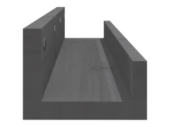 Estantes de pared 2 uds Gris 80x12x9 cm Madera maciza de pino