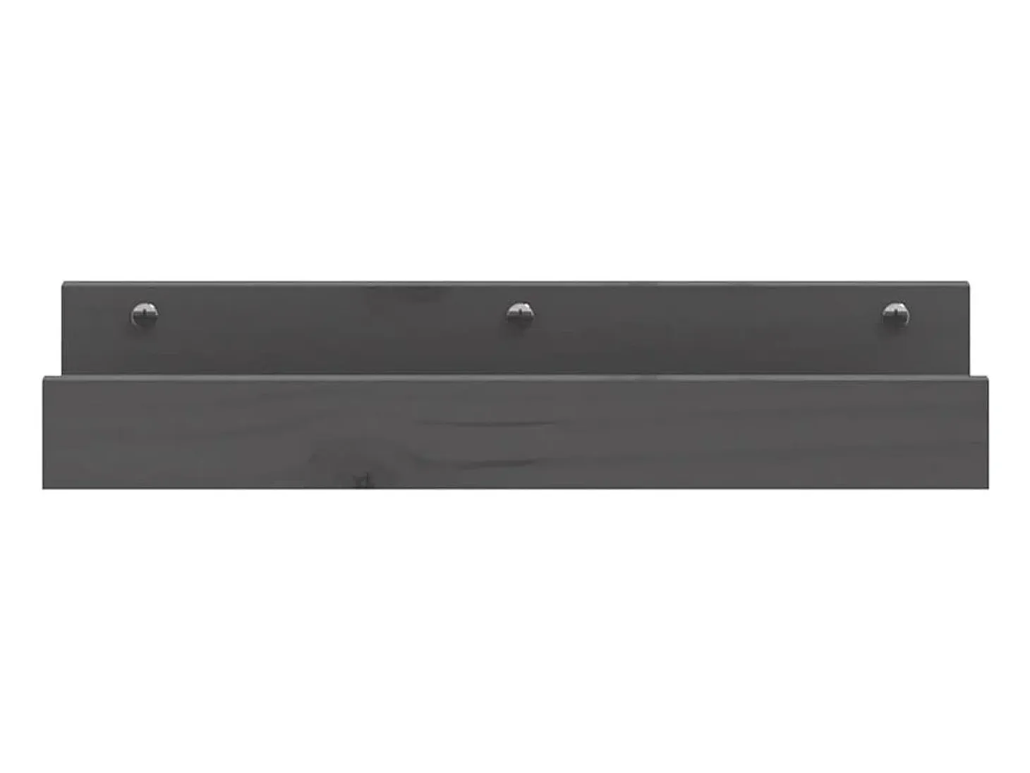 Estantes de pared 2 uds Gris 50x12x9 cm Madera maciza de pino