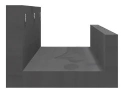 Estantes de pared 2 uds Gris 50x12x9 cm Madera maciza de pino