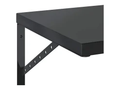Estantes de pared 2 uds 100x40 cm acero inoxidable negro