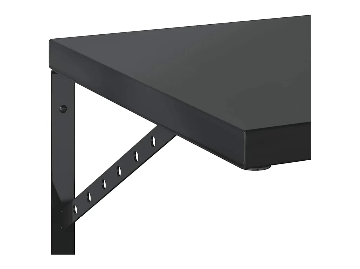 Estantes de pared 2 uds 100x40 cm acero inoxidable negro