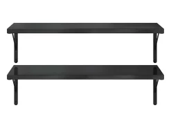 Estantes de pared 2 uds 100x40 cm acero inoxidable negro