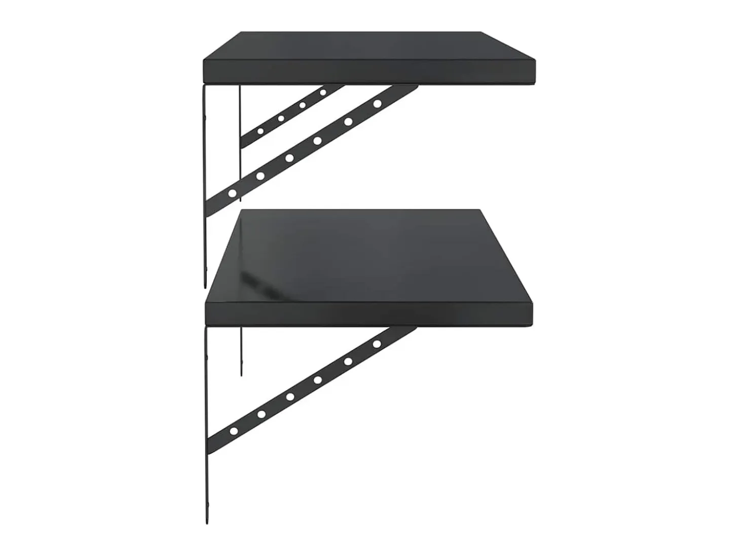 Estantes de pared 2 uds 100x40 cm acero inoxidable negro