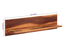 Estantes de pared 2 uds 112x20x26 cm madera maciza de acacia