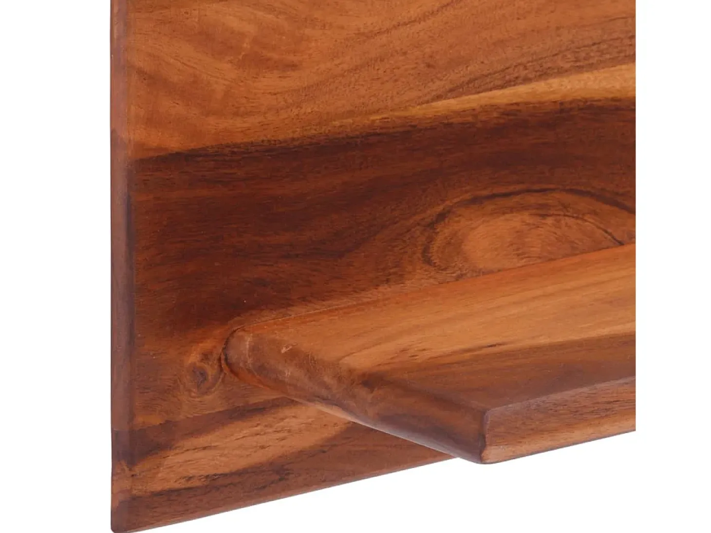 Estantes de pared 2 uds 112x20x26 cm madera maciza de acacia